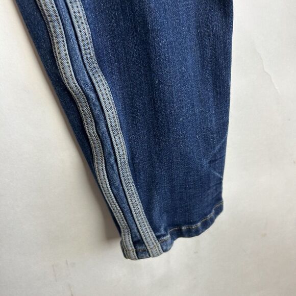 Good American Good Legs Jeans Size 2/26 Side Stripes Dark Wash Denim GLCA899T - Picture 4 of 6